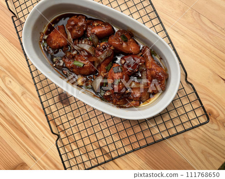 Fried Chicken in Buttery Sweet Soy Sauce asian chinese fusion dish Fried Chicken in Buttery Sweet Soy Sauce asian chinese fusion dish 111768650