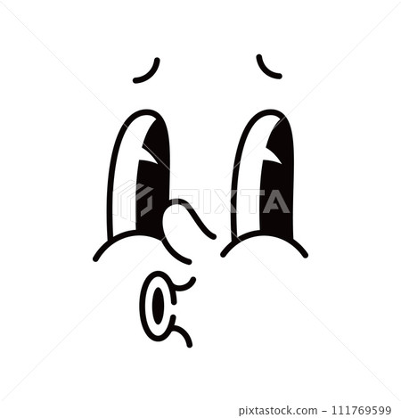Cartoon funny comic groovy whistle face emotion and retro cute emoji character. Isolated vector expressive personage radiates joy, embodying lively, carefree spirit with swirling eyes and pucker lips Cartoon funny comic groovy whistle face emotion and retro cute emoji character. Isolated vector expressive personage radiates joy, embodying lively, carefree spirit with swirling eyes and pucker lips 111769599