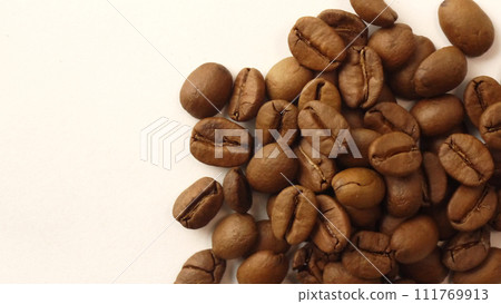 coffee beans placed together 111769913