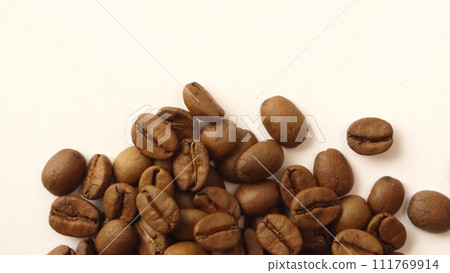 coffee beans placed together 111769914