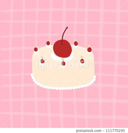 Cute Pound Cake With Pink Background Cartoon illustration Pound Cake Drawing 111770295