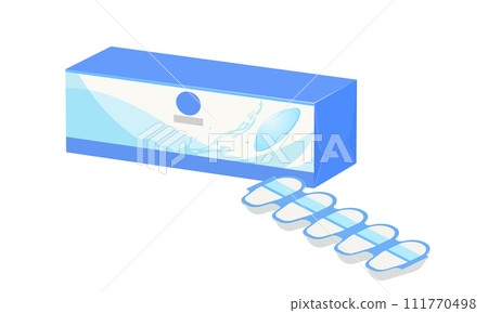 Illustration of disposable contact lenses Illustration of disposable contact lenses 111770498