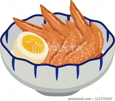 日式小碗甜辣水煮雞翅佐水煮蛋 111770507