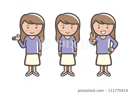 年輕女子姿勢 set_piece_front_explanation 年輕女子姿勢 set_piece_front_explanation 111770918