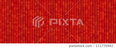 Red seamless pattern of knitted tricot fabric Red seamless pattern of knitted tricot fabric 111770942