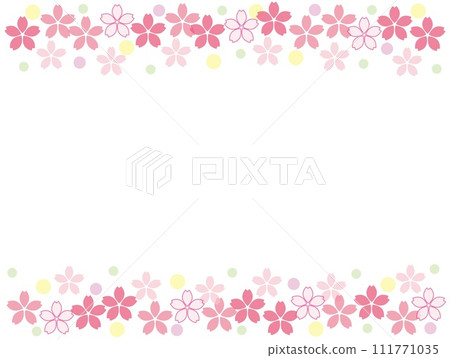 Cherry blossoms white background pastel color dots Cherry blossoms white background pastel color dots 111771035