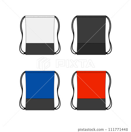 Drawstring bag/sports bag vector template illustration 111771448