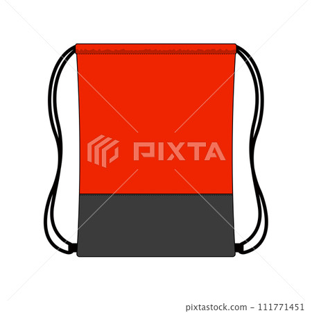 Drawstring bag/sports bag vector template illustration Drawstring bag/sports bag vector template illustration 111771451
