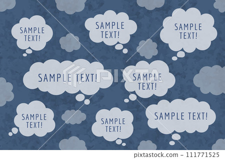 A fuzzy cloud-shaped speech bubble, a fluffy speech bubble vector illustration, a watercolor style illustration 111771525