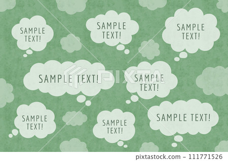 A fuzzy cloud-shaped speech bubble, a fluffy speech bubble vector illustration, a watercolor style illustration 111771526