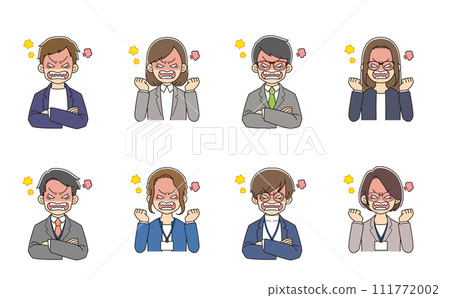 Young people wearing angry suits 111772002