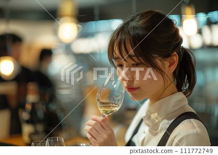 年輕女侍酒師AI形象 111772749