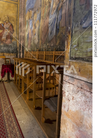 Interior of monestary called Raca in Serbia Interior of monestary called Raca in Serbia 111772972