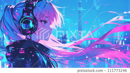 未來城市裡的酷女孩 111773246