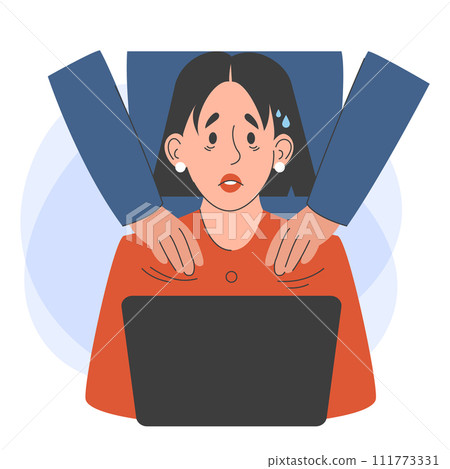 Sexual harassment in the office vector isolated 111773331