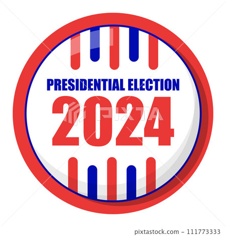 Election pin, national campaign vector isolated 111773333