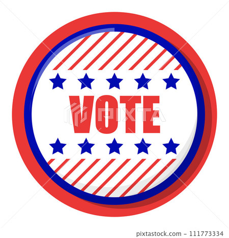 Election pin, national campaign vector isolated 111773334