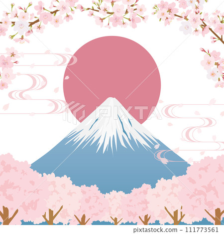 Fuji and cherry blossoms Fuji and cherry blossoms 111773561