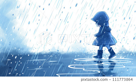 children playing in the rain 111773864