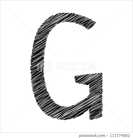 black Pencil sketch of the letter G 111774002