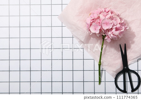 A bouquet of fresh flowers on a white background. 111774365