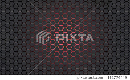 Hexagon dark grey grid. Modern luxury futuristic background illustration Hexagon dark grey grid. Modern luxury futuristic background illustration 111774449