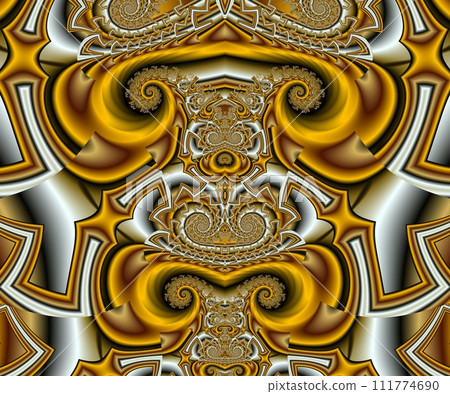 Computer generated abstract colorful fractal artwork 111774690