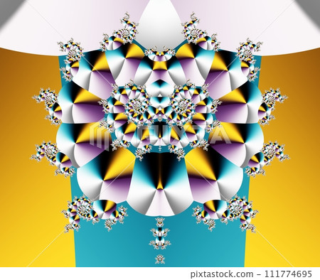 Computer generated abstract colorful fractal artwork 111774695