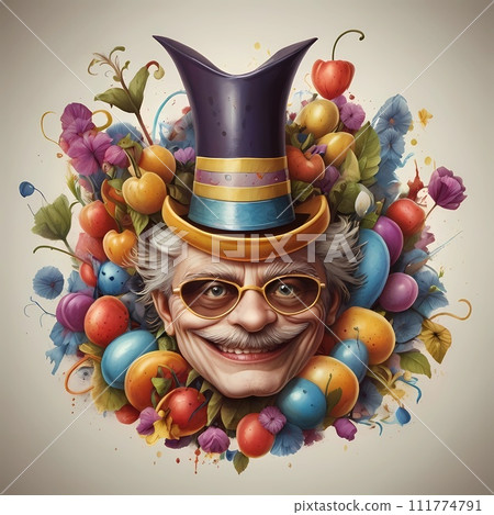 Cartoon characters with strange looks that symbolize April Fool Day. Cartoon characters with strange looks that symbolize April Fool Day. 111774791