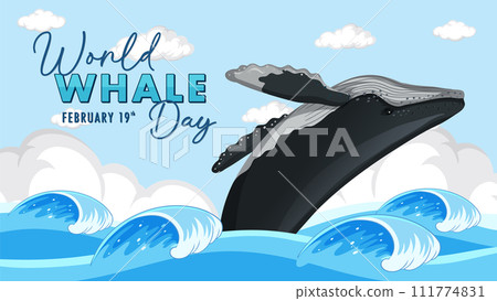 Celebrating World Whale Day Illustration 111774831