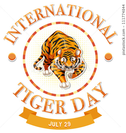 Celebrating International Tiger Day Illustration Celebrating International Tiger Day Illustration 111774844