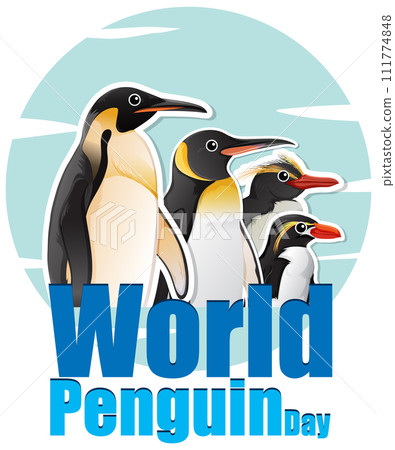 Celebrating World Penguin Day Illustration 111774848