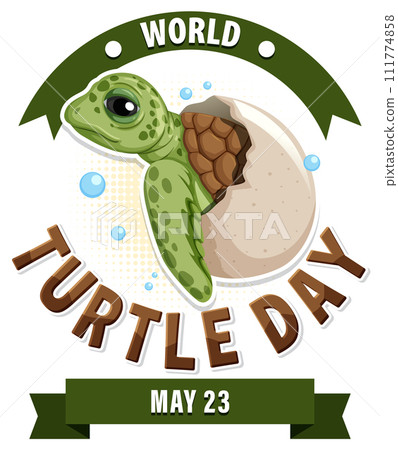 Celebrating World Turtle Day Illustration Celebrating World Turtle Day Illustration 111774858