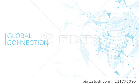 Global network connection banner design template. Header social network communication in the global business concept. Big data visualization. Internet technology Global network connection banner design template. Header social network communication in the global business concept. Big data visualization. Internet technology 111776080