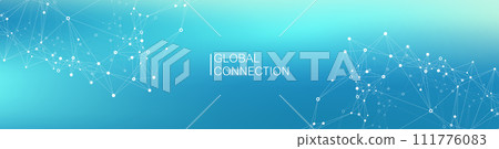 Global network connection banner design template. Header social network communication in the global business concept. Big data visualization. Internet technology Global network connection banner design template. Header social network communication in the global business concept. Big data visualization. Internet technology 111776083