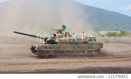 Ground Self-Defense Force Type 10 tank running wild Ground Self-Defense Force Type 10 tank running wild 111776851