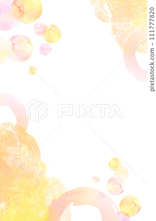 Orange refreshing watercolor background material 111777820