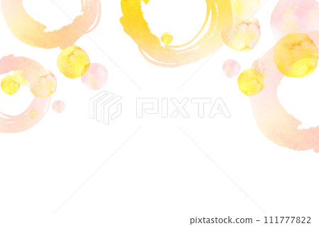 Orange refreshing watercolor background material 111777822