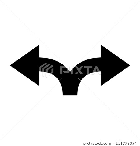 Arrow icon. Modern simple arrow or cursor. Directional arrow flat style isolated on white background. Vector illustration 111778054
