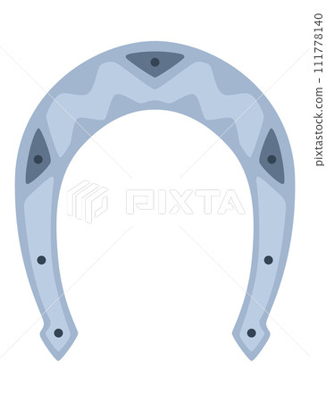 Horseshoes icon. Decorative design element, shoes for horses. Vector illustration on white background Horseshoes icon. Decorative design element, shoes for horses. Vector illustration on white background 111778140