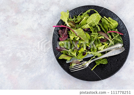 Healthy salad, leaves mix salad. 111778251