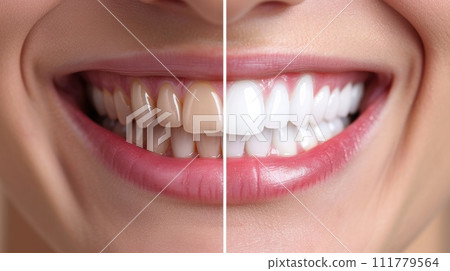 Before and After Teeth Whitening 111779564
