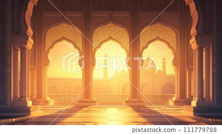 Arabian Arches and Blue Sky Arabian Arches and Blue Sky 111779788