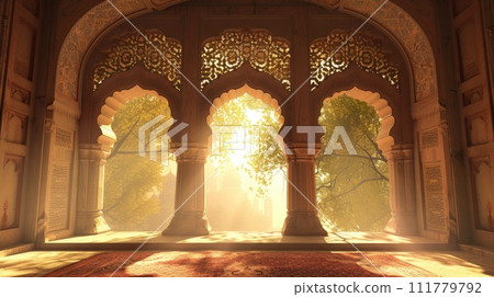 Arabian Arches and Blue Sky 111779792