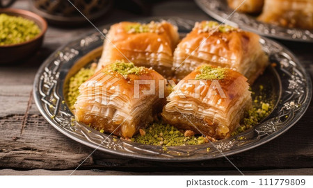 Close-up of Gourmet Baklava Close-up of Gourmet Baklava 111779809