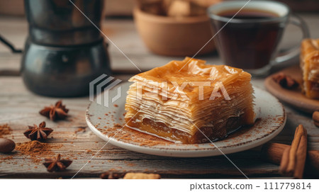 Close-up of Gourmet Baklava 111779814