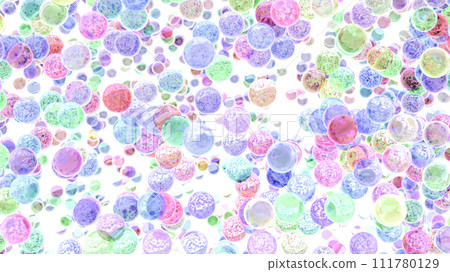 CG glass balls: many colorful glass spheres CG glass balls: many colorful glass spheres 111780129
