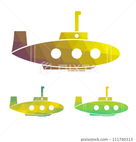 Yellow submarine icon Yellow submarine icon 111780313