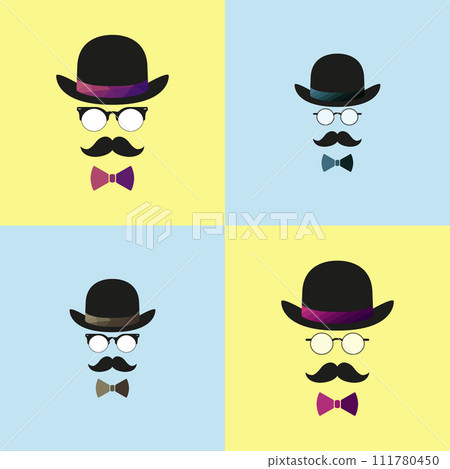 Retro, vintage gentleman set. 111780450