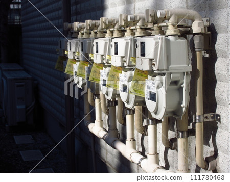 Gas meter of apartment house Gas meter of apartment house 111780468